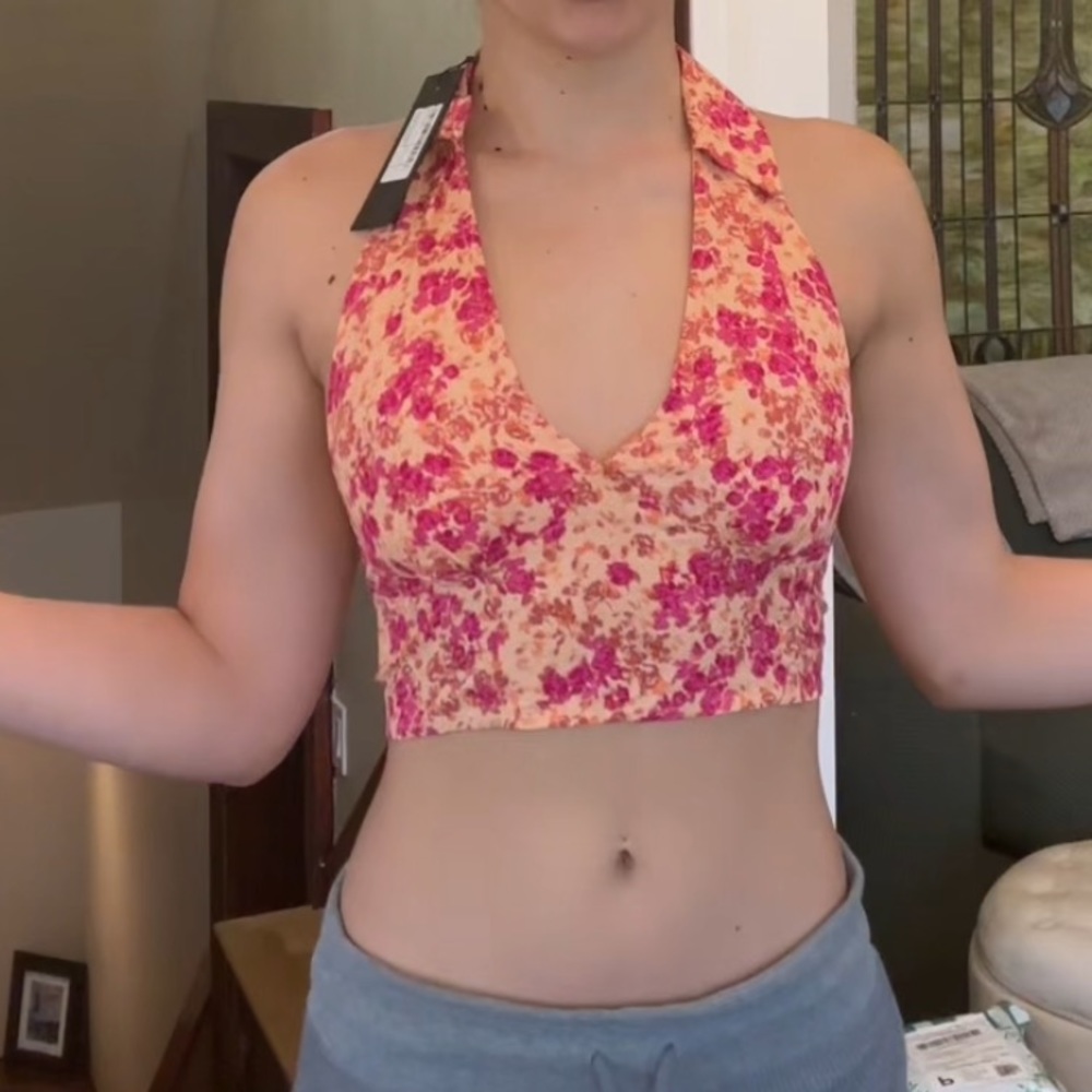 Motel Rocks collared halter top